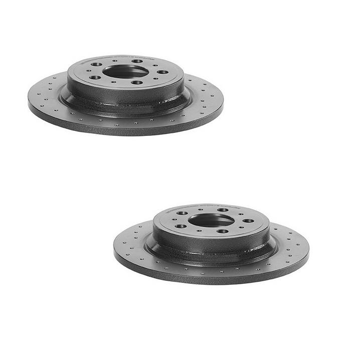 Volvo Brakes Kit - Pads & Rotors Front and Rear (286mm/288mm) (Xtra) (Ceramic) 31471830 - Brembo 1595315KIT